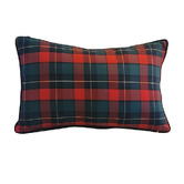 Artisan &amp; Co Polo Checks Himani Cotton Lumbar Cushion Cover