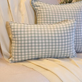 Artisan &amp; Co Check Ira Cotton Lumbar Cushion Cover