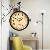 Everlit 30cm Brown Antique-Style Double Sided Wall Clock