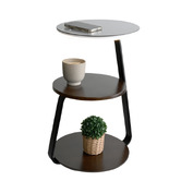 Everlit Pascal 3 Tier Walnut Side Table