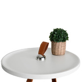 Everlit Cody Bridle Leather Side Table