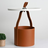 Everlit Cody Bridle Leather Side Table