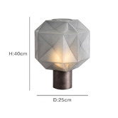 Everlit Lyka Glass Table Lamp