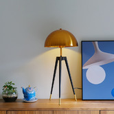 Everlit 65cm Golden Tripod Table Lamp