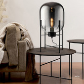 Everlit 48cm Industrial Metal &amp; Glass Table Lamp