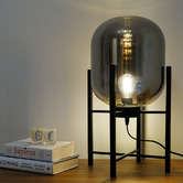 Everlit 48cm Industrial Metal &amp; Glass Table Lamp