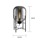 Everlit 48cm Industrial Metal &amp; Glass Table Lamp