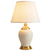 Everlit Georgienne Ceramic &amp; Iron Table Lamp
