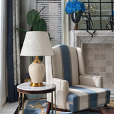 Everlit Georgienne Ceramic &amp; Iron Table Lamp