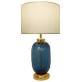 Everlit Priscille Blue Glass Table Lamp