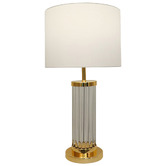 Everlit 67cm Monike Glass &amp; Iron Table Lamp