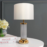 Everlit 67cm Monike Glass &amp; Iron Table Lamp