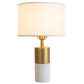 Everlit Melissa Marble &amp; Iron Table Lamp