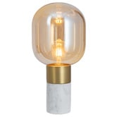 Everlit Florentin Marble &amp; Iron Table Lamp