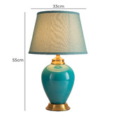 Everlit 55cm Daniela Ceramic &amp; Iron Table Lamp