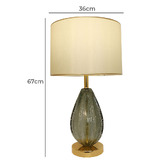 Everlit Jereme Glass &amp; Iron Jute Table Lamp