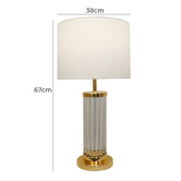 Everlit 67cm Monike Glass &amp; Iron Table Lamp