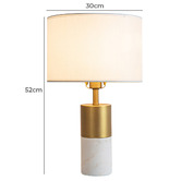 Everlit Melissa Marble &amp; Iron Table Lamp