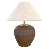 Everlit Fontana Ceramic &amp; Linen Table Lamp