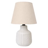 Everlit Covina Ceramic &amp; Linen Table Lamp