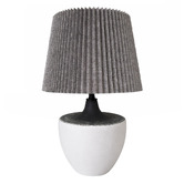 Everlit Fleming Ceramic &amp; Linen Table Lamp