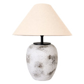Everlit Somers Ceramic &amp; Linen Table Lamp