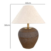 Everlit Fontana Ceramic &amp; Linen Table Lamp