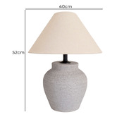 Everlit Naples Ceramic &amp; Linen Table Lamp