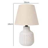 Everlit Covina Ceramic &amp; Linen Table Lamp