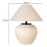 Everlit Mason Ceramic &amp; Linen Table Lamp