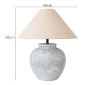 Everlit Harrod Ceramic &amp; Linen Table Lamp
