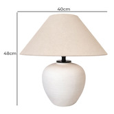 Everlit Danvers Ceramic &amp; Linen Table Lamp