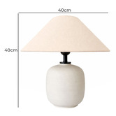 Everlit Corinth Ceramic &amp; Linen Table Lamp