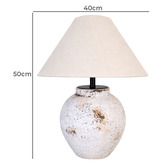 Everlit Kiefer Ceramic &amp; Linen Table Lamp