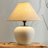 Everlit Danvers Ceramic &amp; Linen Table Lamp