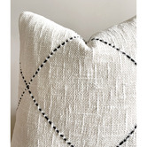 Aztec House Hand-Dyed Black Stitched Cotton Cushion