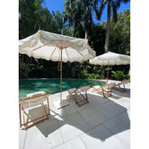 Business and Pleasure Co Antique White Market Umbrella
