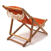 Business and Pleasure Co Premium Sling Teak Wood Outdoor Chair