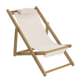 Business and Pleasure Co Mini Sling Laurens Stripe Teak Wood Outdoor Chair