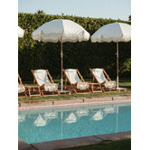 Business and Pleasure Co Premium Sling Teak Wood Outdoor Chair