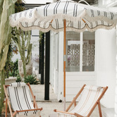 Business and Pleasure Co 2.1m Striped Market Umbrella
