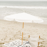 Business and Pleasure Co 2.3m White Amalfi Beach Umbrella