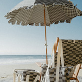 Business and Pleasure Co 1.83m Chequered Beach Umbrella