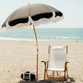 Business and Pleasure Co 1.9m Black Beach Umbrella