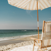 Business and Pleasure Co Rivie Striped Foldable Tommy Beach Chair