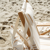 Business and Pleasure Co Rivie Striped Foldable Tommy Beach Chair