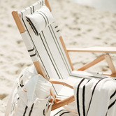 Business and Pleasure Co Rivie Striped Foldable Tommy Beach Chair