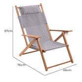 Business and Pleasure Co Laurens Striped Foldable Tommy Beach Chair