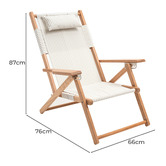 Business and Pleasure Co Laurens Striped Foldable Tommy Beach Chair