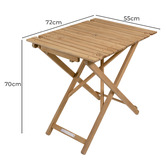 Business and Pleasure Co Fas Teak Wood Outdoor Folding Table